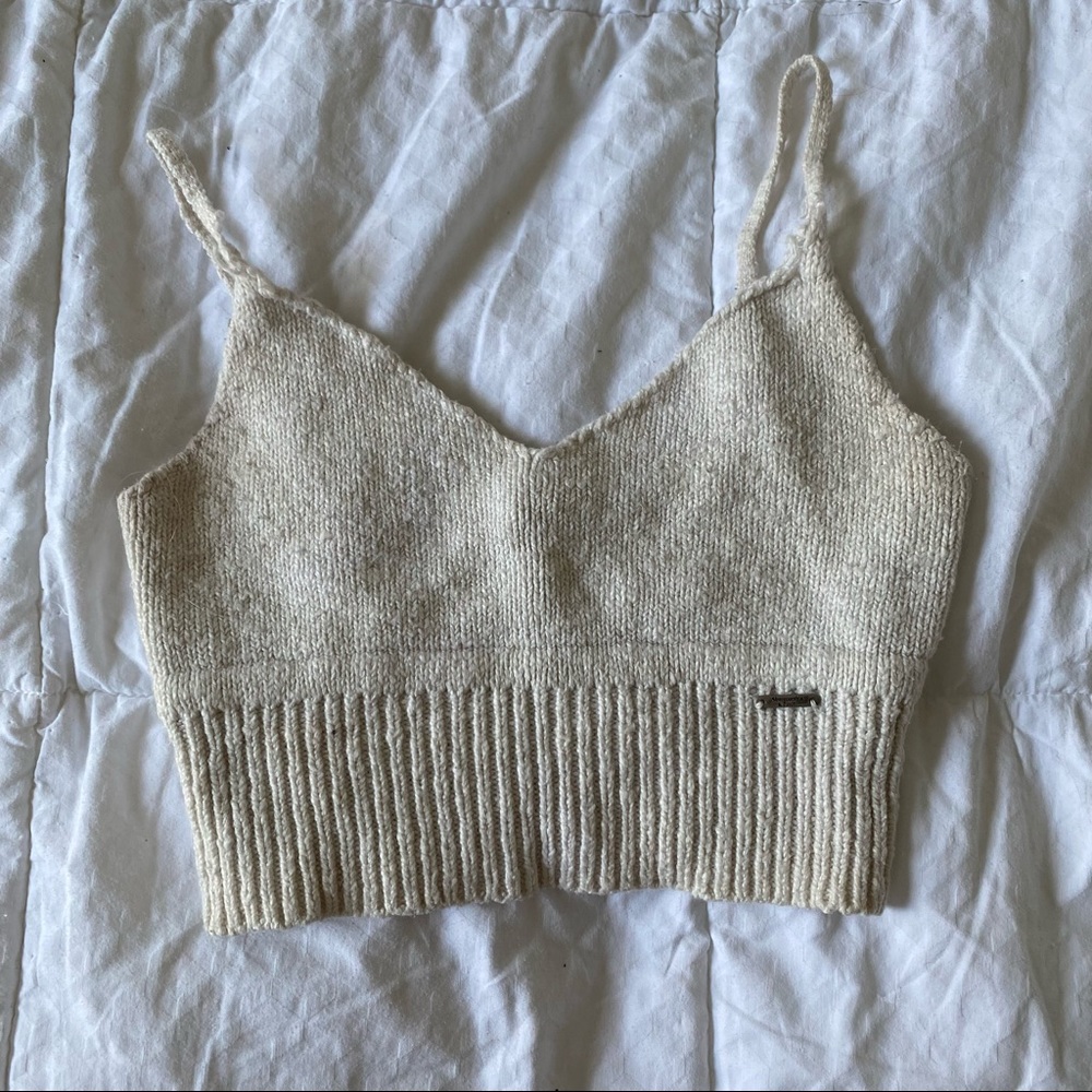 Crop sweater tank